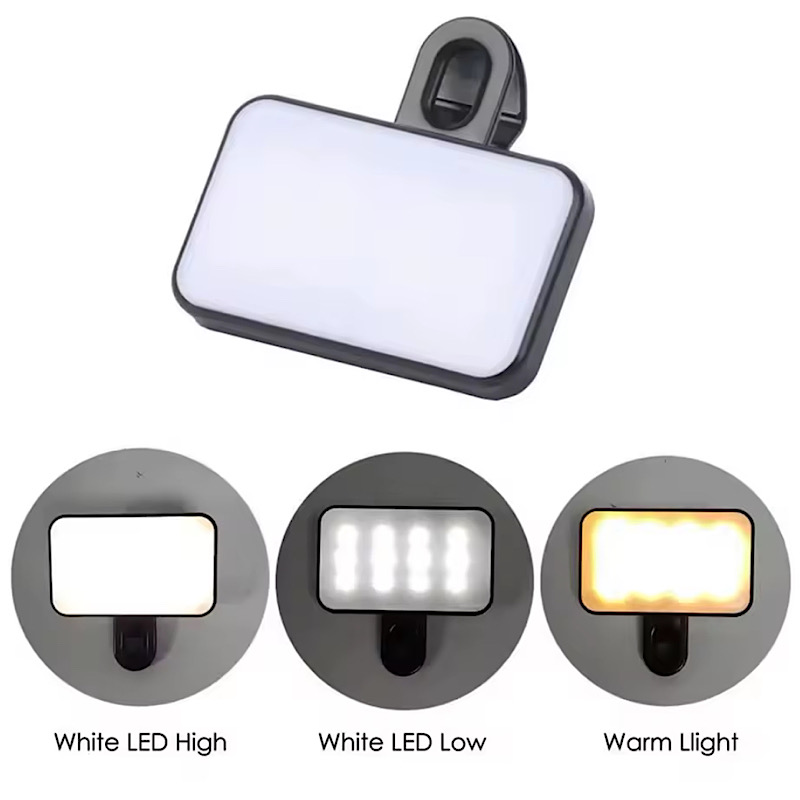 چراغ نورپردازی شارژی موبایل و لپ تاپ مدل کلیپسی